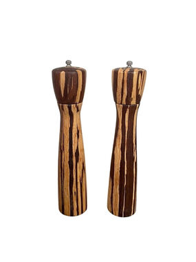 Handmade Wooden Salt and Pepper Mill Set